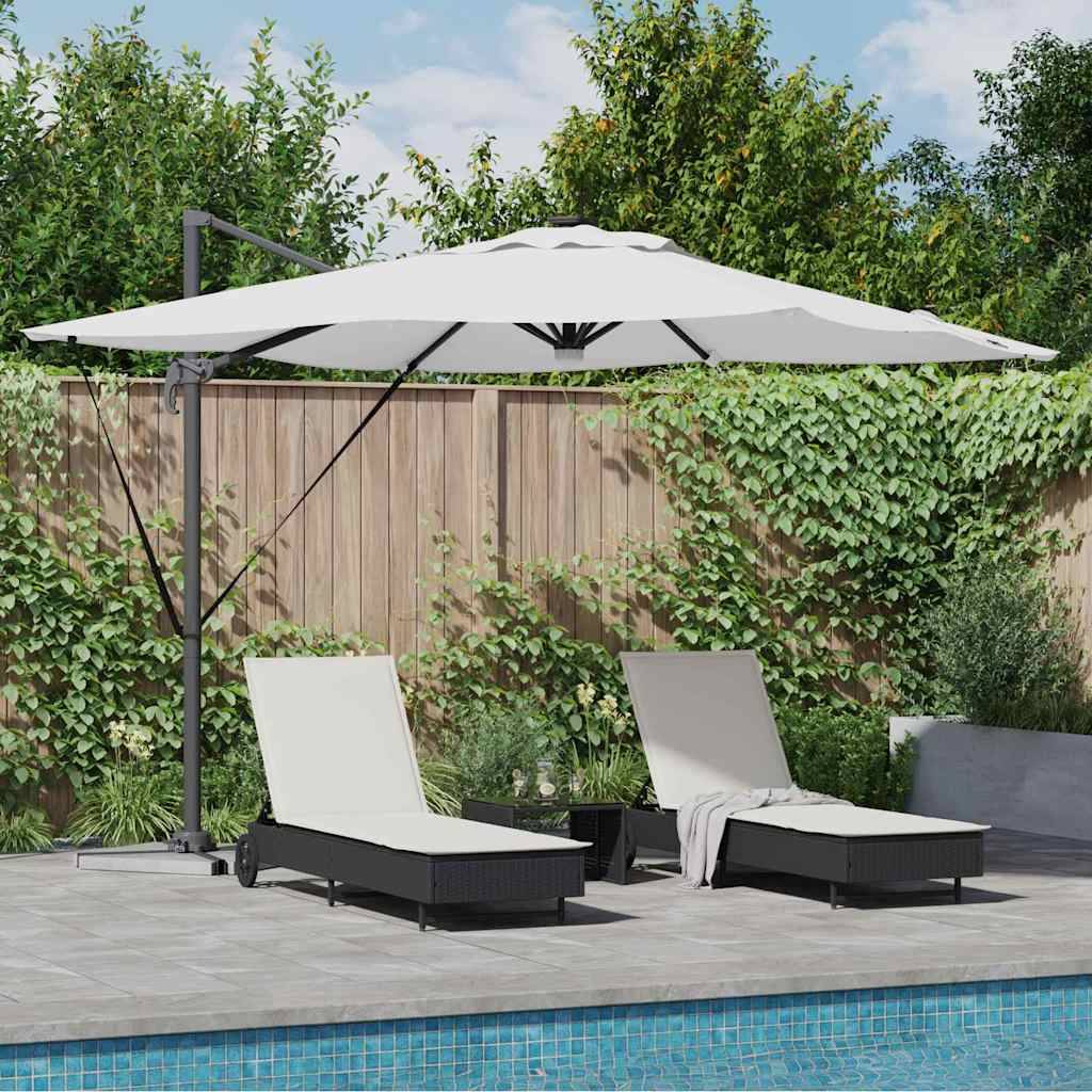 PANGIVO - Parasol Rectangulaire Aluminium et Polyester Beige 286 x 284 x 270 cm - PANGIVO