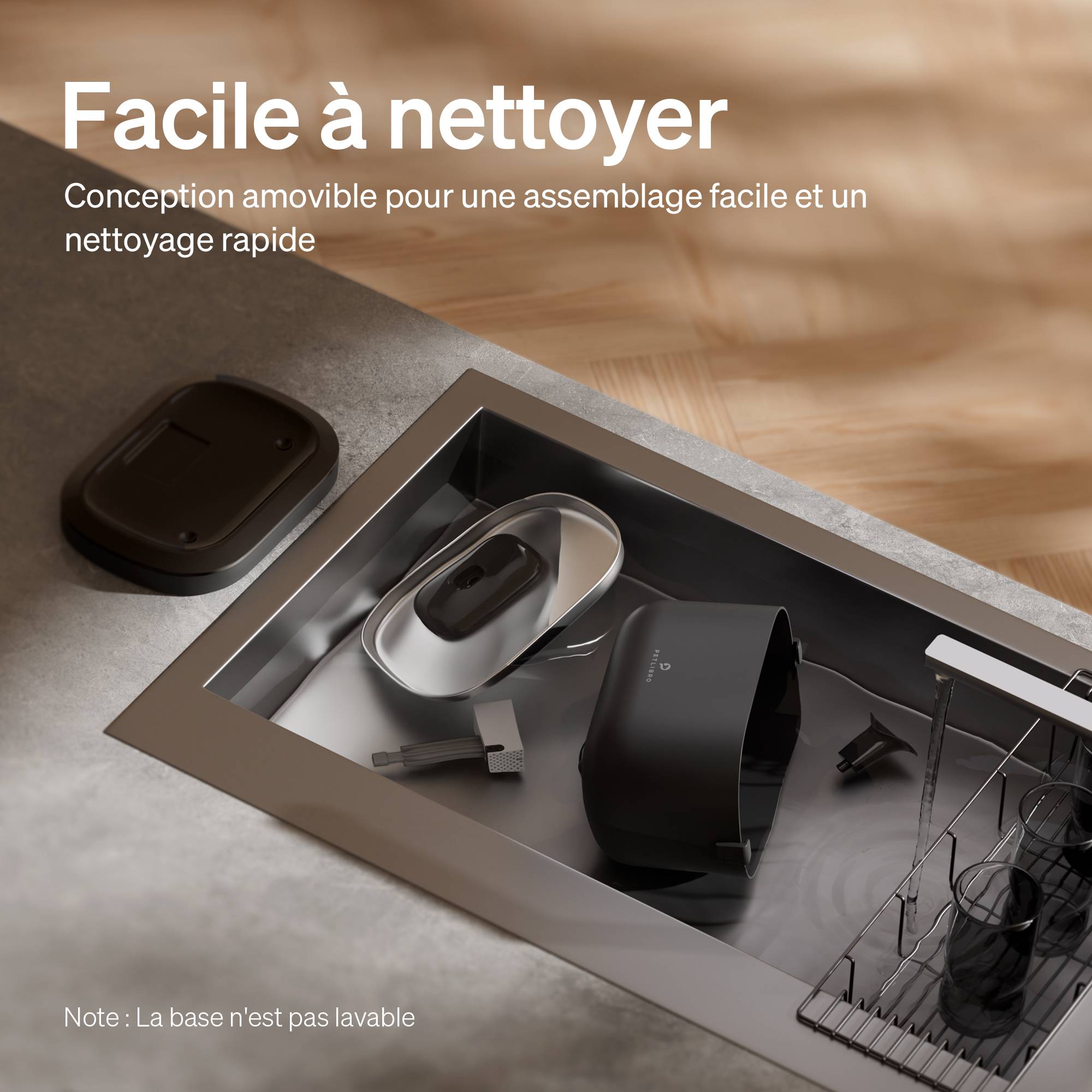 Petlibro Fontaine à eau Dockstream avec batterie Noir - Image 4