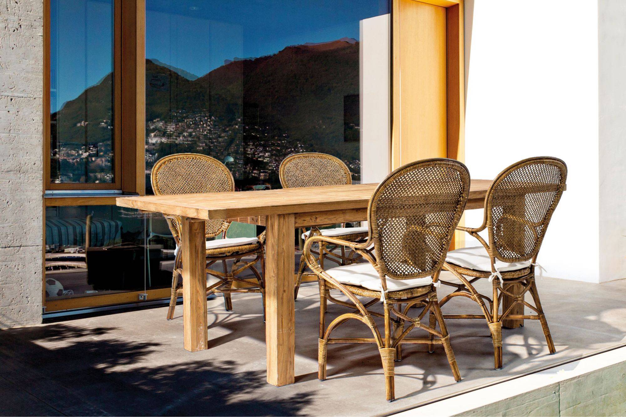 Autre - Table de jardin extensible en teck recyclé L160/220 - SAINT MALO - Imagen 3