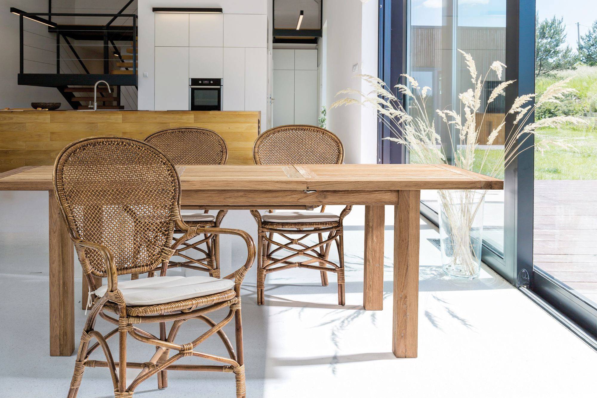 Autre - Table de jardin extensible en teck recyclé L160/220 - SAINT MALO - Imagen 2