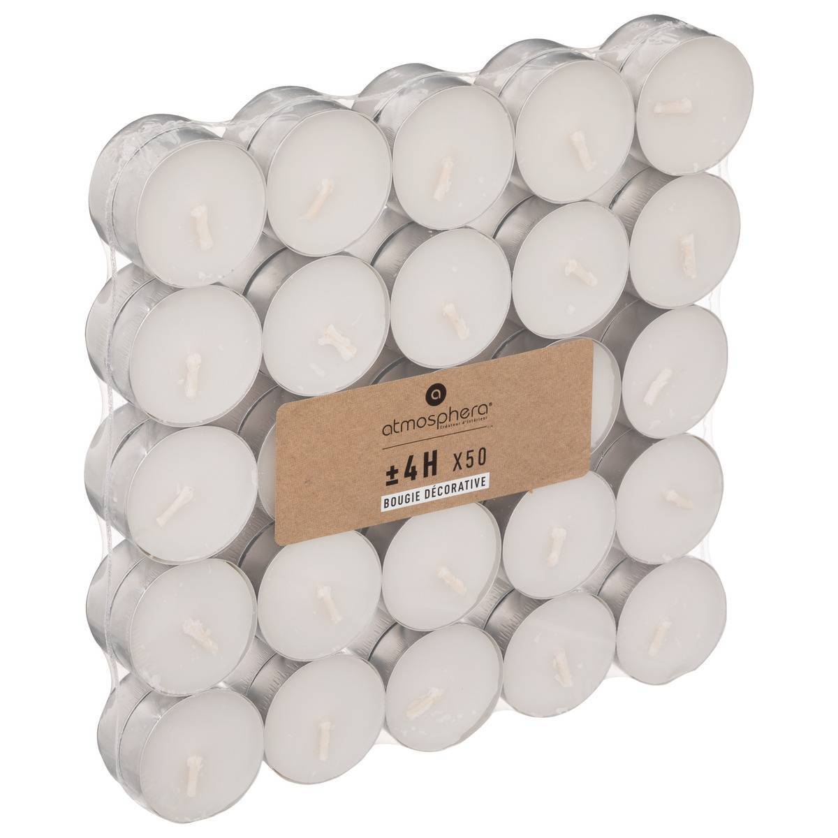 Atmosphera - Lot de 50 bougies blanches - Atmosphera Créateur d'intérieur - Imagen 1