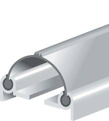 Profil alu BB seul pour joint à battement ELTON - 224cm - 4501601 - Imagen 2