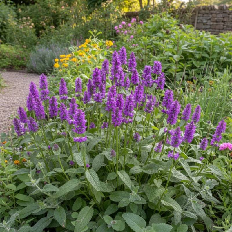 Epiaire monieri Hummelo, Stachys à fleurs Rose/ - feuillage Persistant - Godet - 5/20 cm