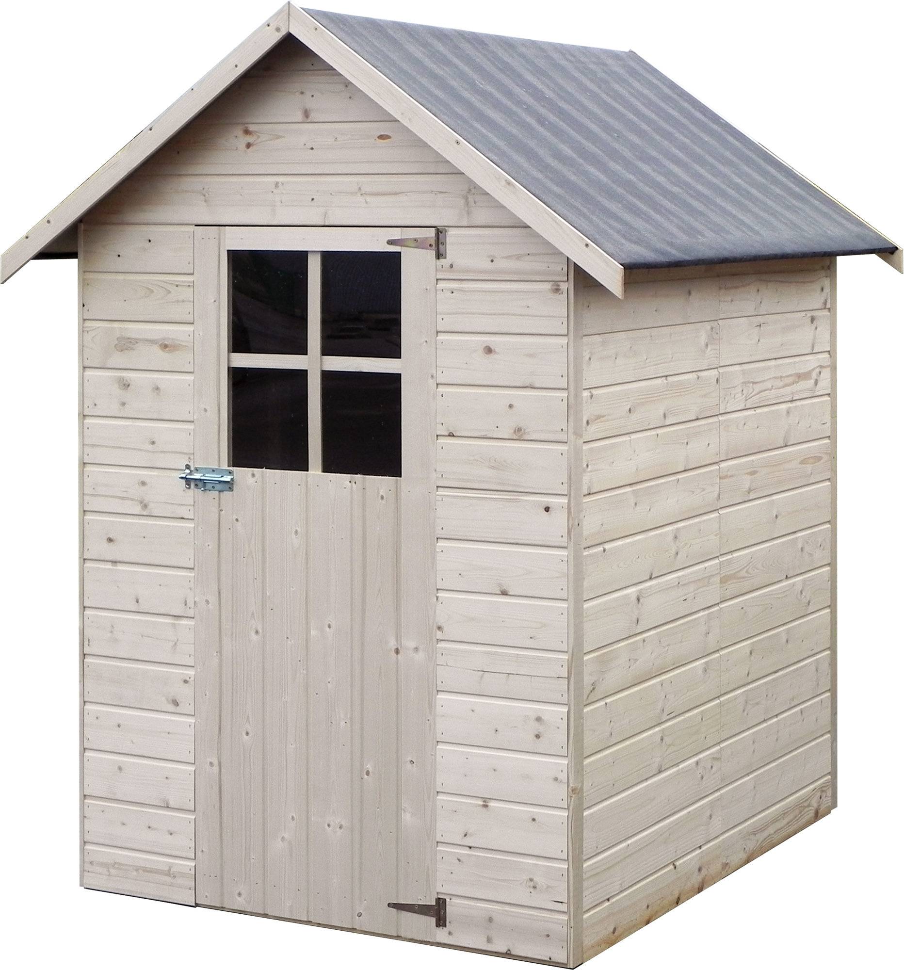 Decor et Jardin - ABRI DE JARDIN BOIS ANETTA - 1,92m² - Ep : 12 mm - 1,20x1,60 - couleur naturel - Décor et Jardin