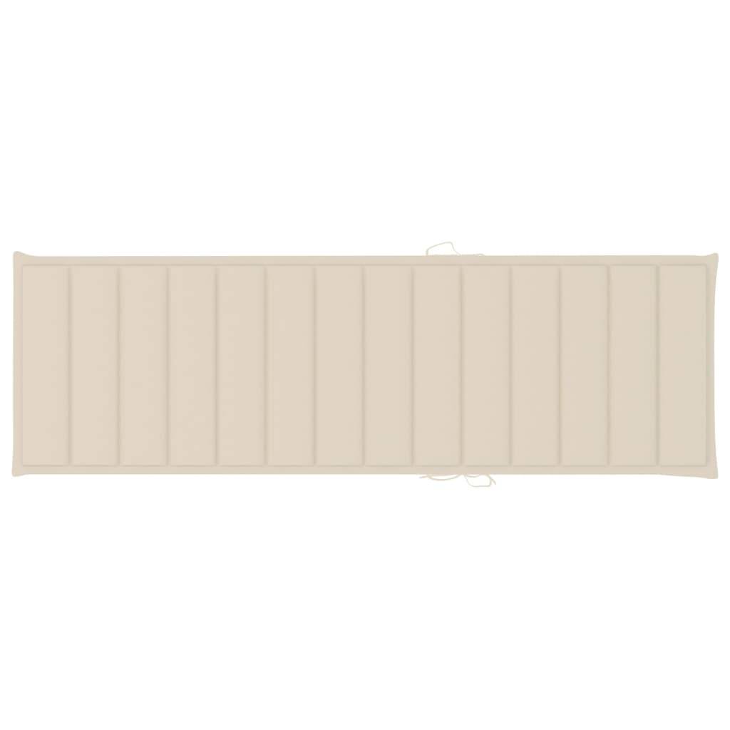 Helloshop26 - Transat chaise longue bain de soleil lit de jardin terrasse meuble d'extérieur avec coussin bois d'acacia solide - Imagen 9
