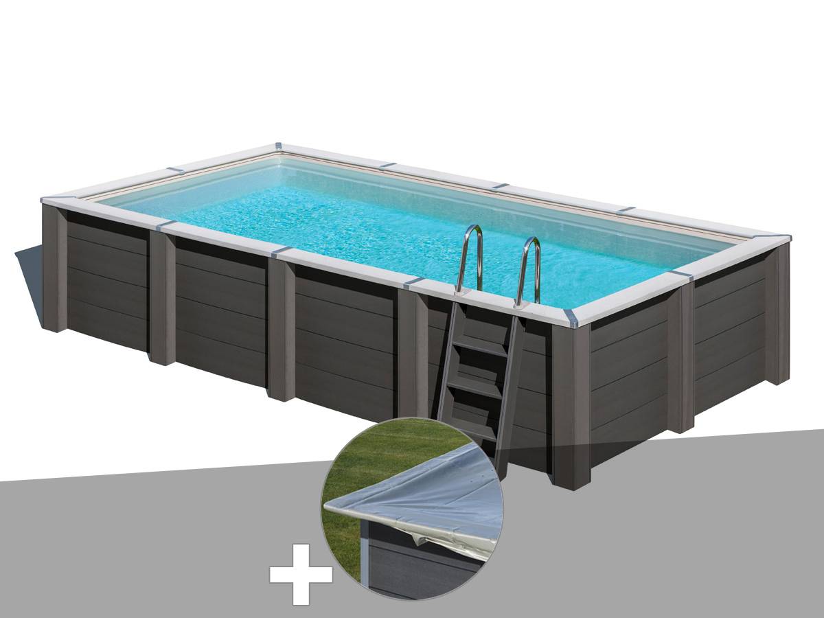 Gré - Kit piscine composite Gré Avant-Garde carrée 5,95 x 3,15 x 1,26 m + Bâche hiver - Image 1