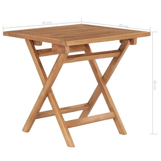 PANGIVO - Table pliable jardin bois de teck 45 x 45 x 45 cm, Poids :4.62kg - PANGIVO - Image 6