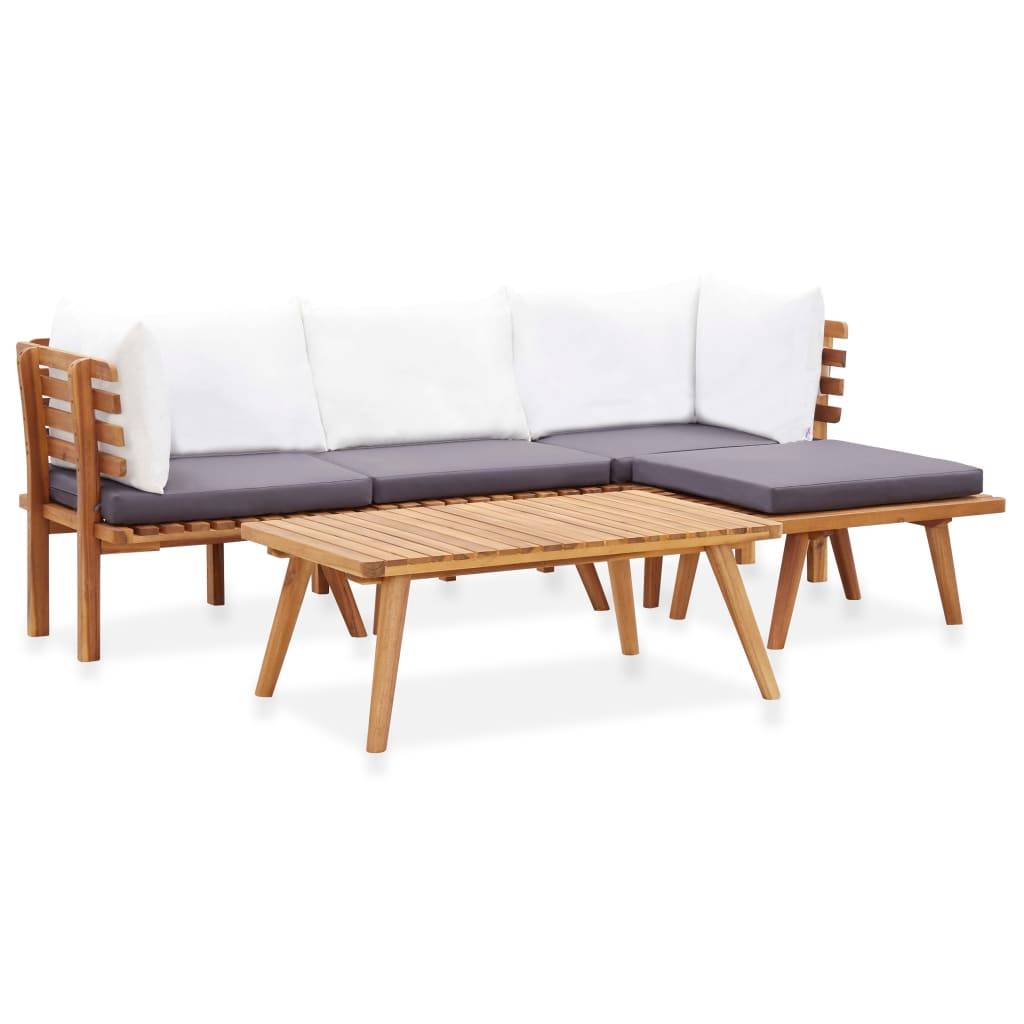 Maison Chic - 5 pcs salon de jardin - Mobilier d'extérieur - Mobilier de jardin bois d'acacia solide-JU7804 - Image 2