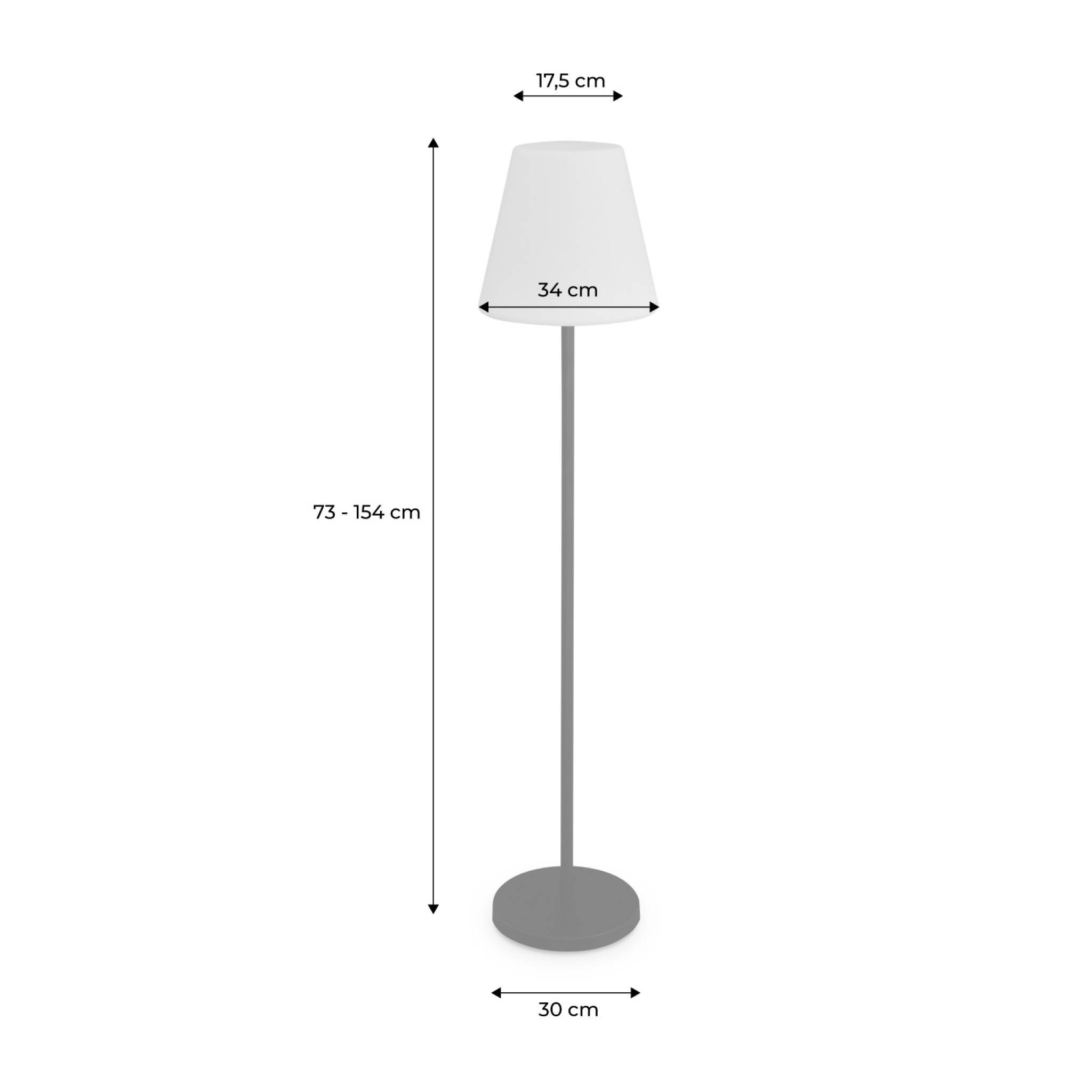sweeek - Lampadaire extérieur 150 cm LAMPADA XL LED hybride . lampe multicolore sur pied. luminaire design à batterie. solaire. télécommandé | sweeek - Image 3