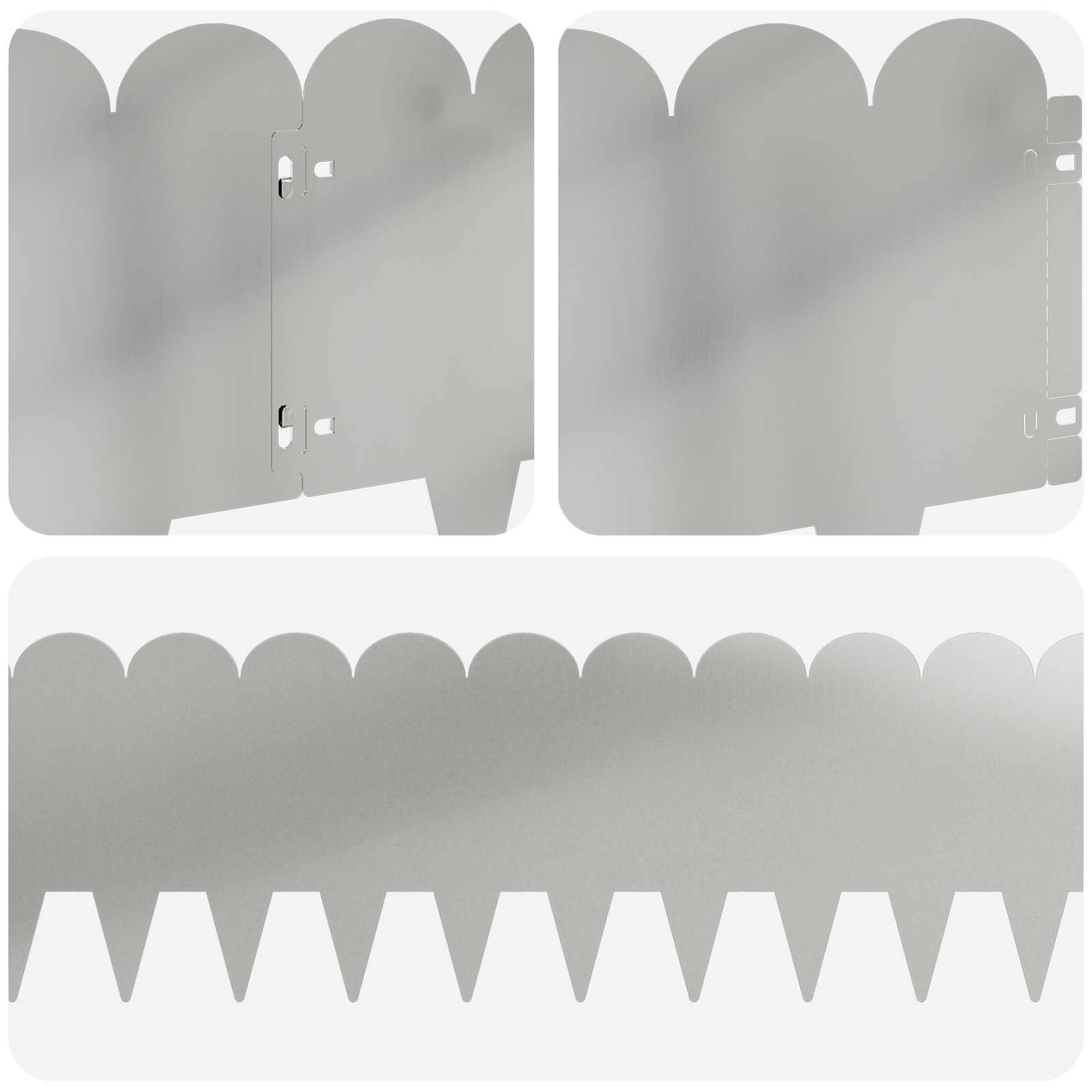 ComfortXL - Bordure de jardin acier aménagement extérieur limites 30pcs 103x25cm argenté - ComfortXL Outdoor Living - Image 7