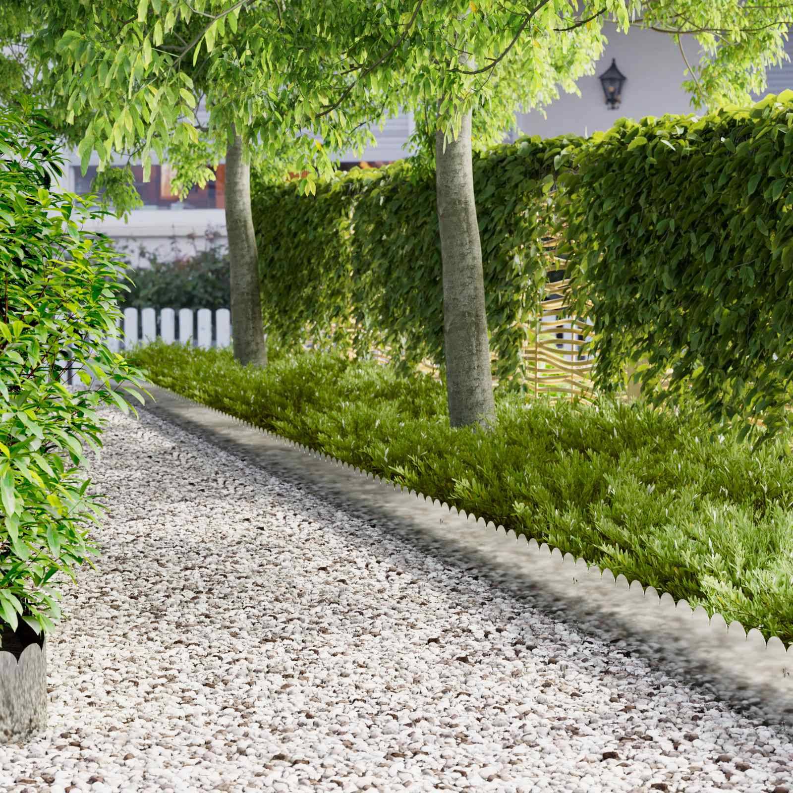 ComfortXL - Bordure de jardin acier aménagement extérieur limites 30pcs 103x25cm argenté - ComfortXL Outdoor Living - Image 1