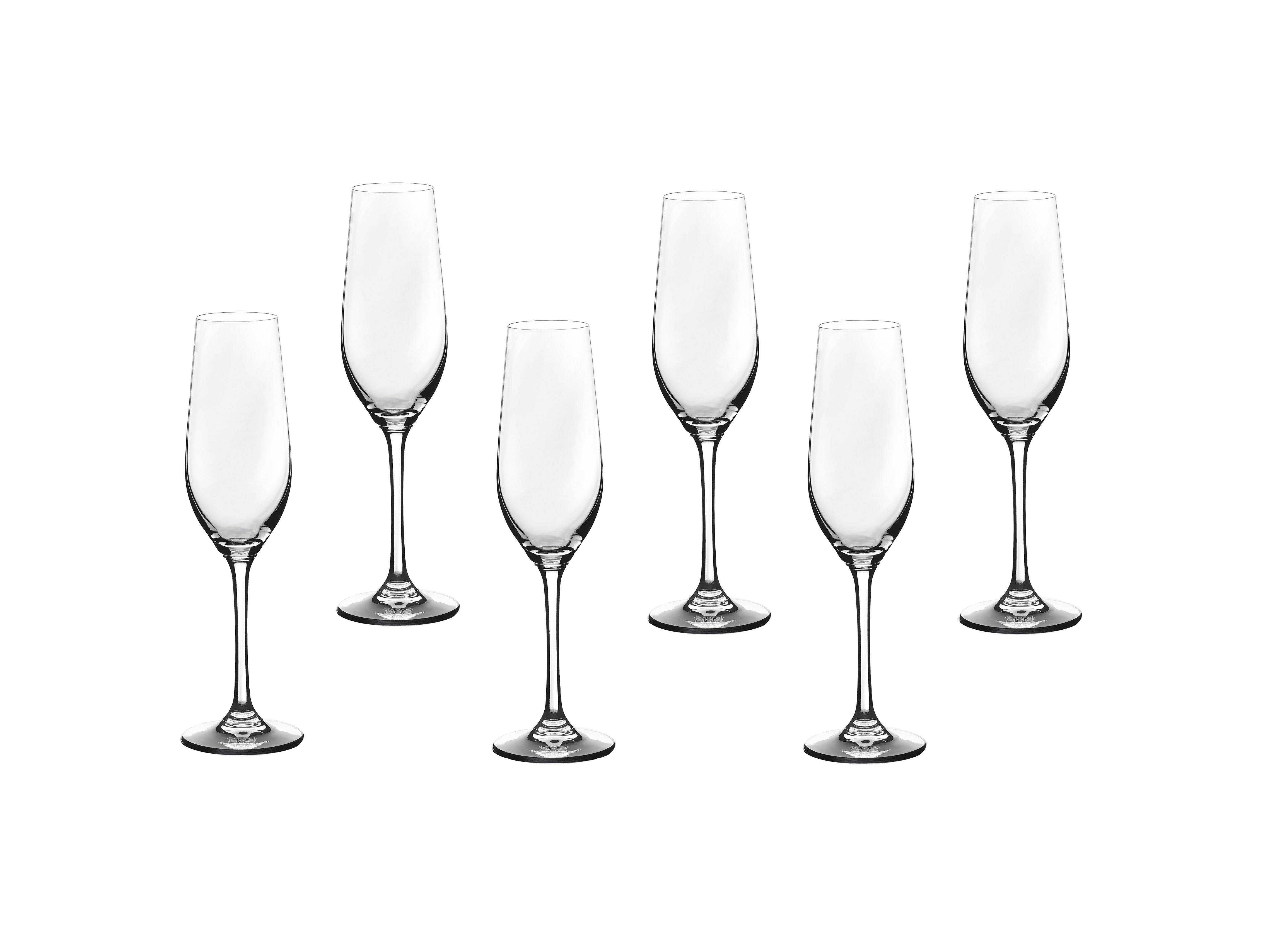 Lot de 6 Verres à champagne en Cristallin (cristal sans plomb) "LAGOM", Bjorn - Image 1