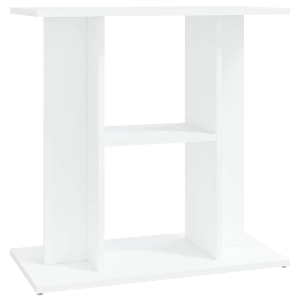 Meuble Aquarium Bois d'Ingénierie Support de Rangement Stable 60x30x60 cm Blanc - ComfortXL Outdoor Living - Image 2