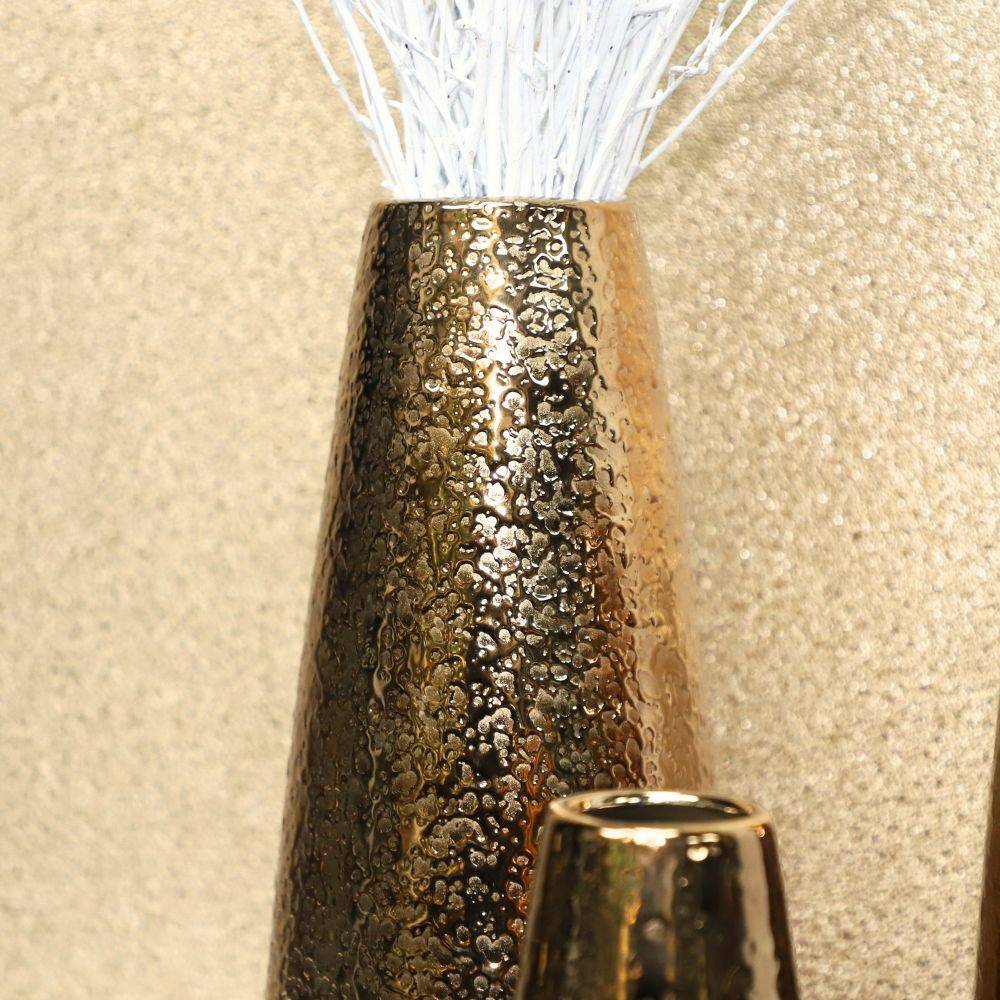 Vase en céramique doré 16.5 x 45cm Chemin de campagne - Imagen 4
