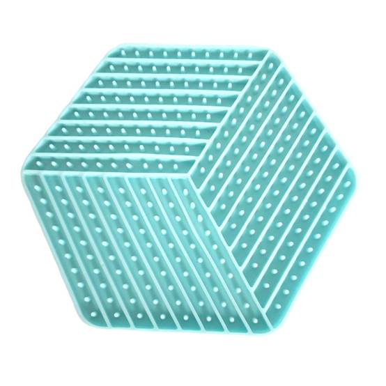 gamelle Assiette à lécher hexagonal, pour chien couleur aléatoire - Image 1