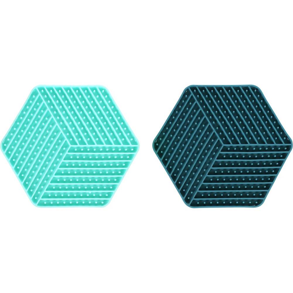 gamelle Assiette à lécher hexagonal, pour chien couleur aléatoire - Imagen 4