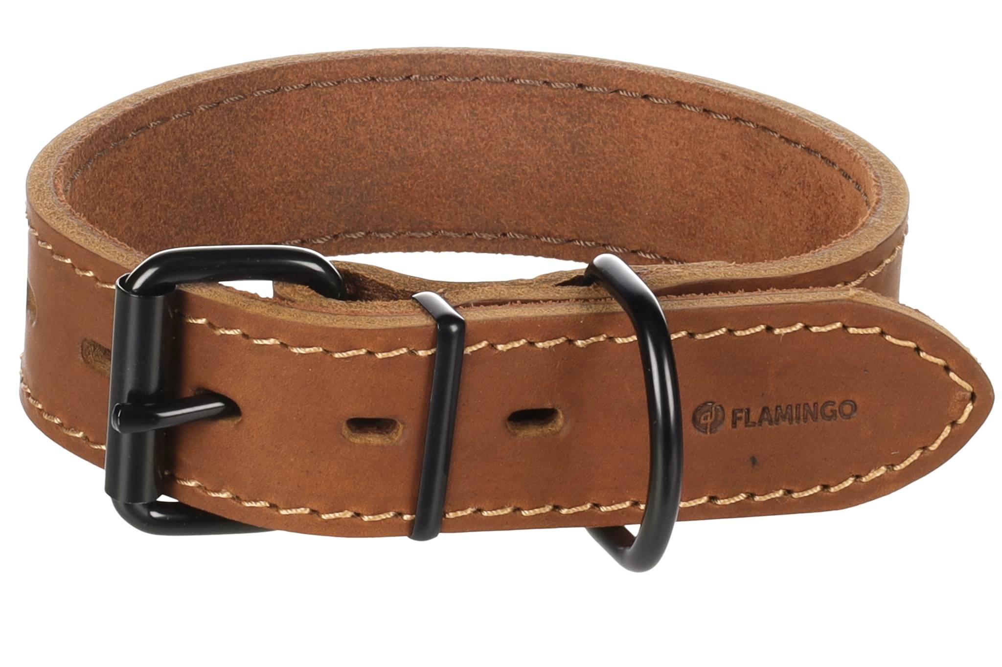 Eden - Collier Chien Montana en cuir marron XXL 53-63cm 40mm - Image 3