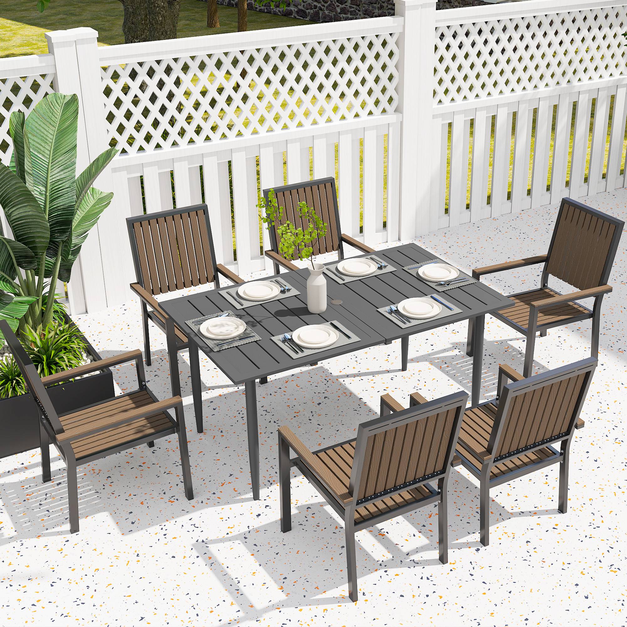 PANGIVO - Table de jardin acier noir 150 x 90 x 73 cm - PANGIVO - Image 4