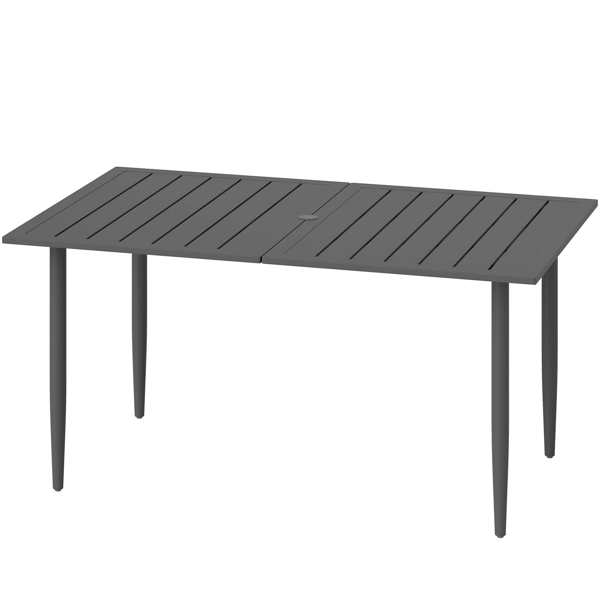 PANGIVO - Table de jardin acier noir 150 x 90 x 73 cm - PANGIVO - Image 2