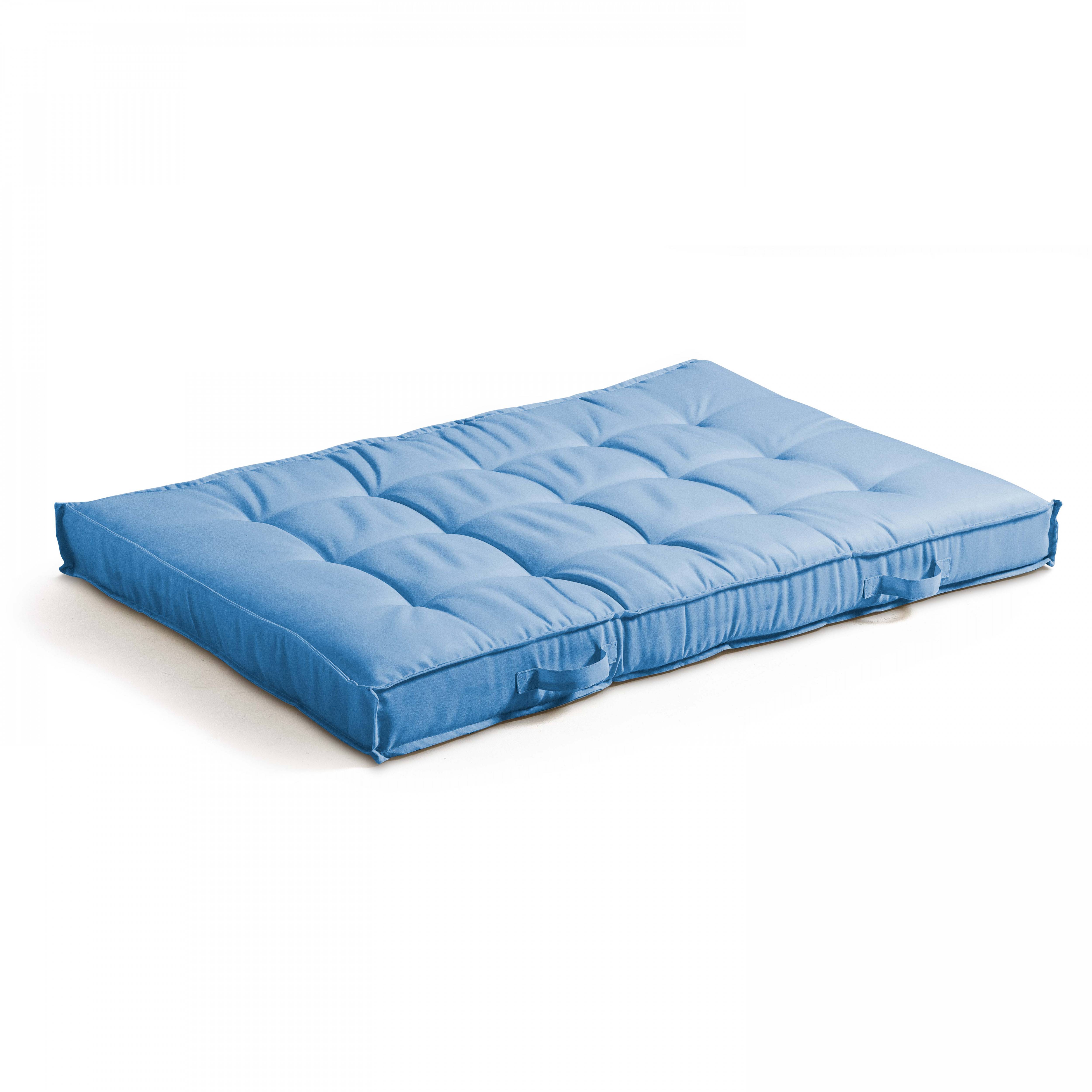 Oviala - Coussin pour palette matelassé bleu 120 x 80cm Cuzco - Oviala - Imagen 1