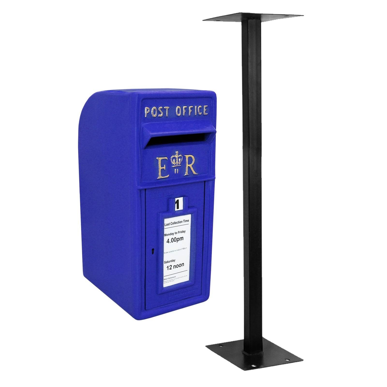 Monstershop - Boîte aux Lettres Bleue avec Support - Imagen 1