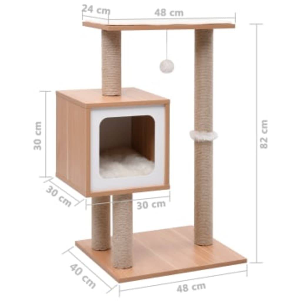 Vidaxl - Arbre à chat avec tapis à gratter en sisal 82 cm vidaXL - Imagen 2