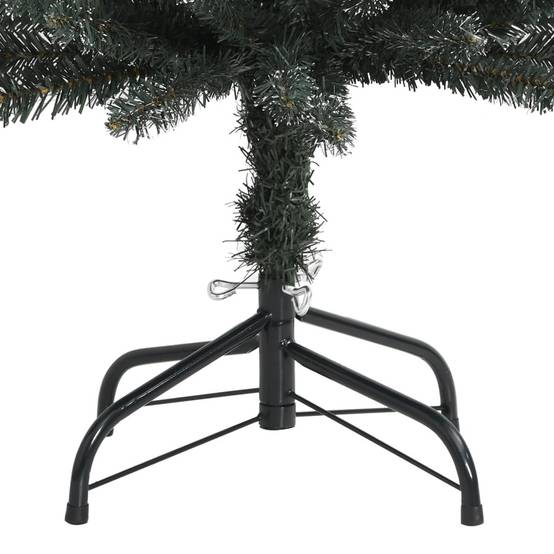 Sapin de Noël | Arbre de Noël artificiel mince avec support Vert 210 cm PVC Maison Chic - Image 4