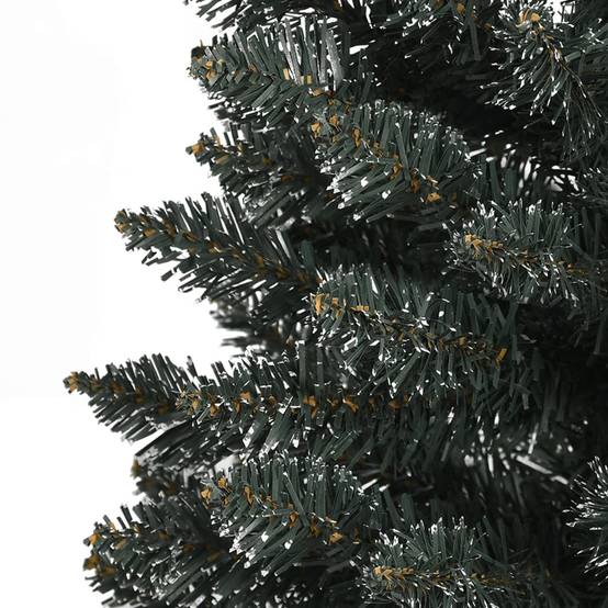 Sapin de Noël | Arbre de Noël artificiel mince avec support Vert 210 cm PVC Maison Chic - Image 5