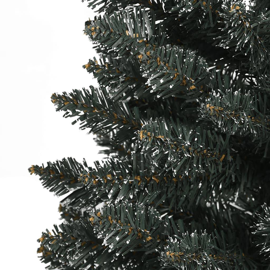 Sapin de Noël | Arbre de Noël artificiel mince avec support Vert 210 cm PVC Maison Chic - Image 5