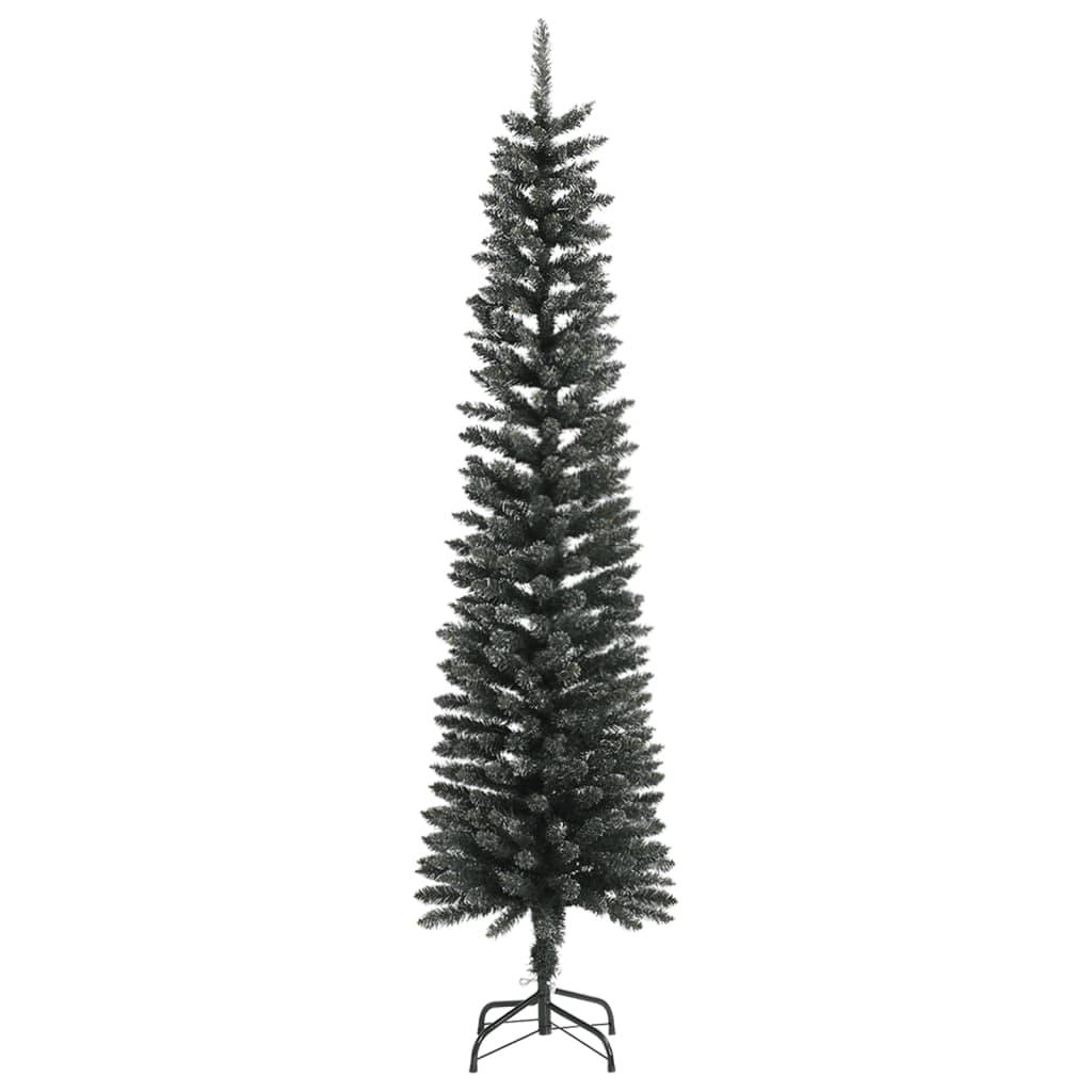 Sapin de Noël | Arbre de Noël artificiel mince avec support Vert 210 cm PVC Maison Chic - Image 1
