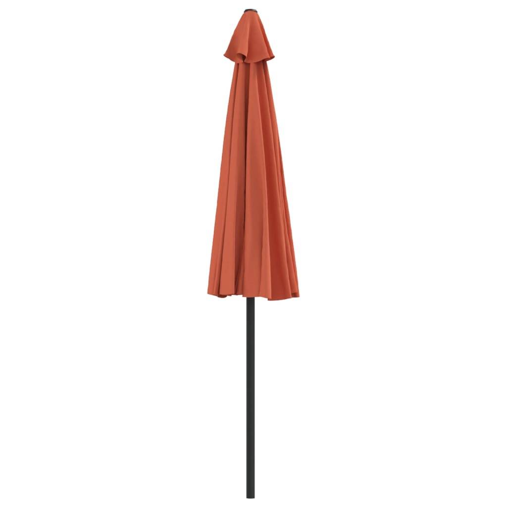 Helloshop26 - Parasol de balcon et mât en aluminium 270 x 135 x 245 cm orange - Imagen 4