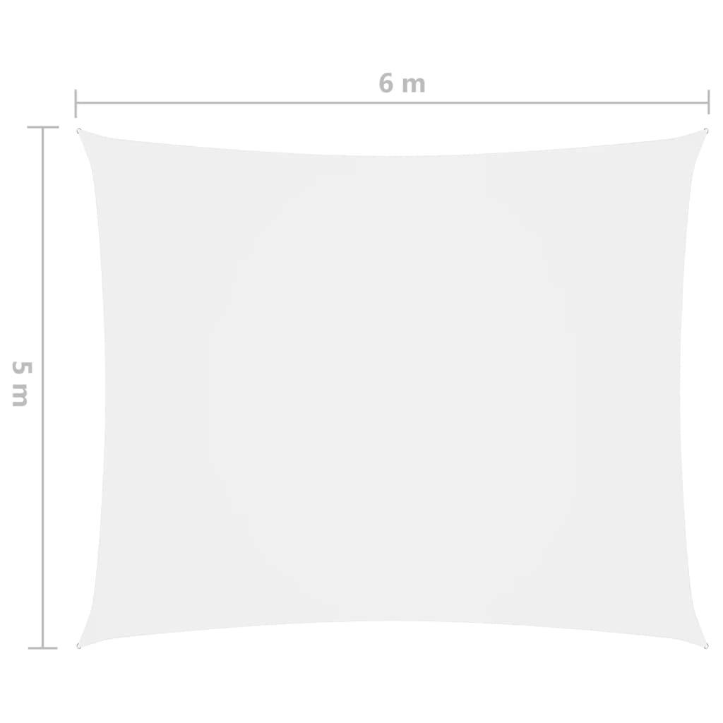 Helloshop26 - Voile toile d'ombrage parasol tissu oxford rectangulaire 5 x 6 m blanc - Imagen 5