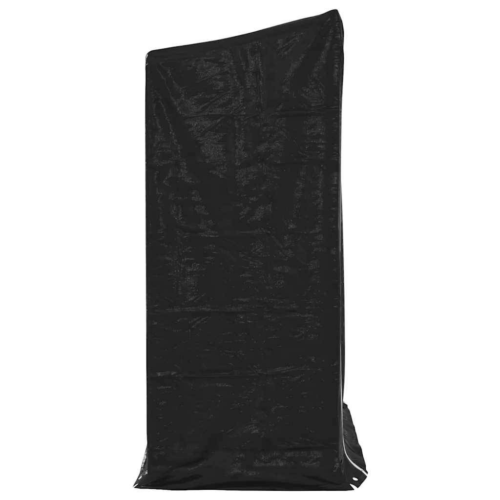 Abri-bûches XXL extérieur acier avec housse imperméable 150x80x200 cm Noir - ComfortXL Outdoor Living - Image 7