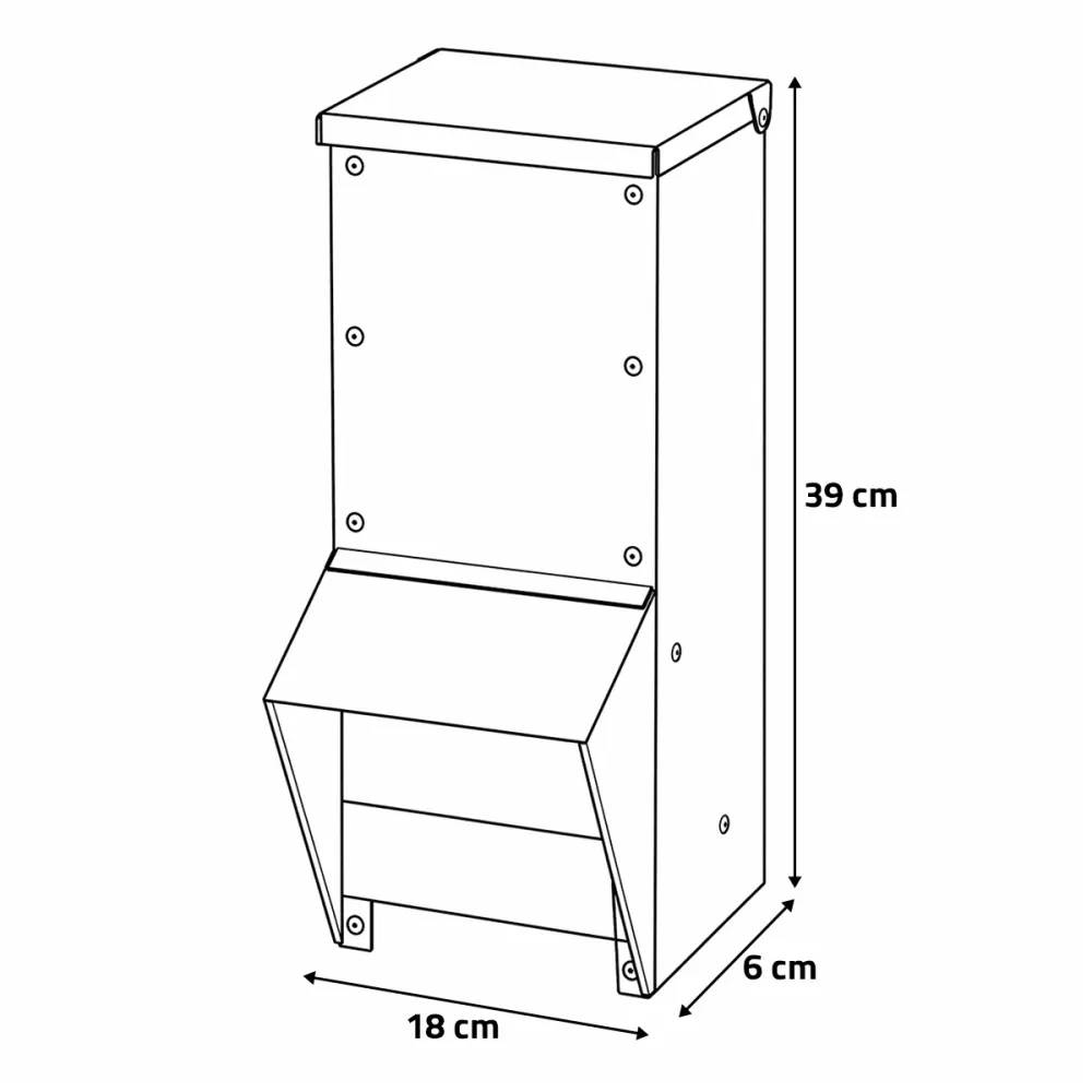Mangeoire trémie galvanisée verte anti gaspillage 7 kg - Image 9