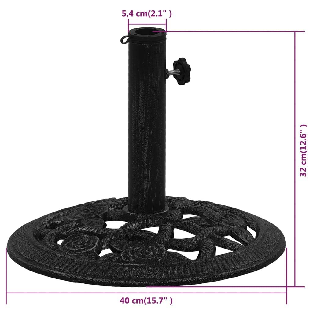 Maison Chic - Socle de parasol - accessoire parasol Noir 40x40x32 cm Fonte - MEUBLE PRO - Image 7