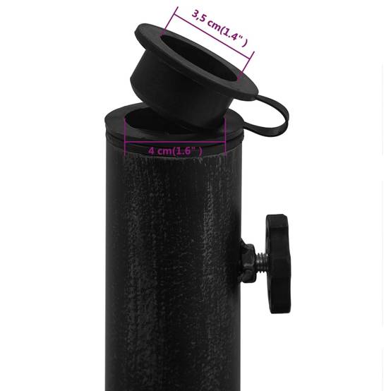 Maison Chic - Socle de parasol - accessoire parasol Noir 40x40x32 cm Fonte - MEUBLE PRO - Image 8