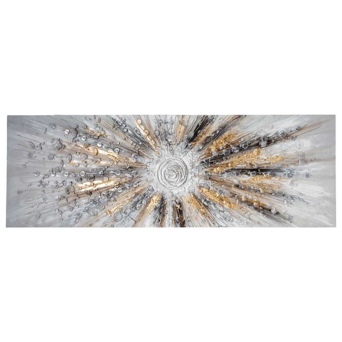 Atmosphera - Toile peinte "Kylia" soleil 150x50cm - Atmosphera Créateur d'intérieur - Image 1