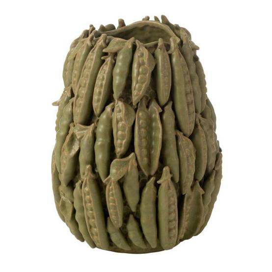 Vase Déco en Argile "Petit Pois" 38cm Vert - Image 1