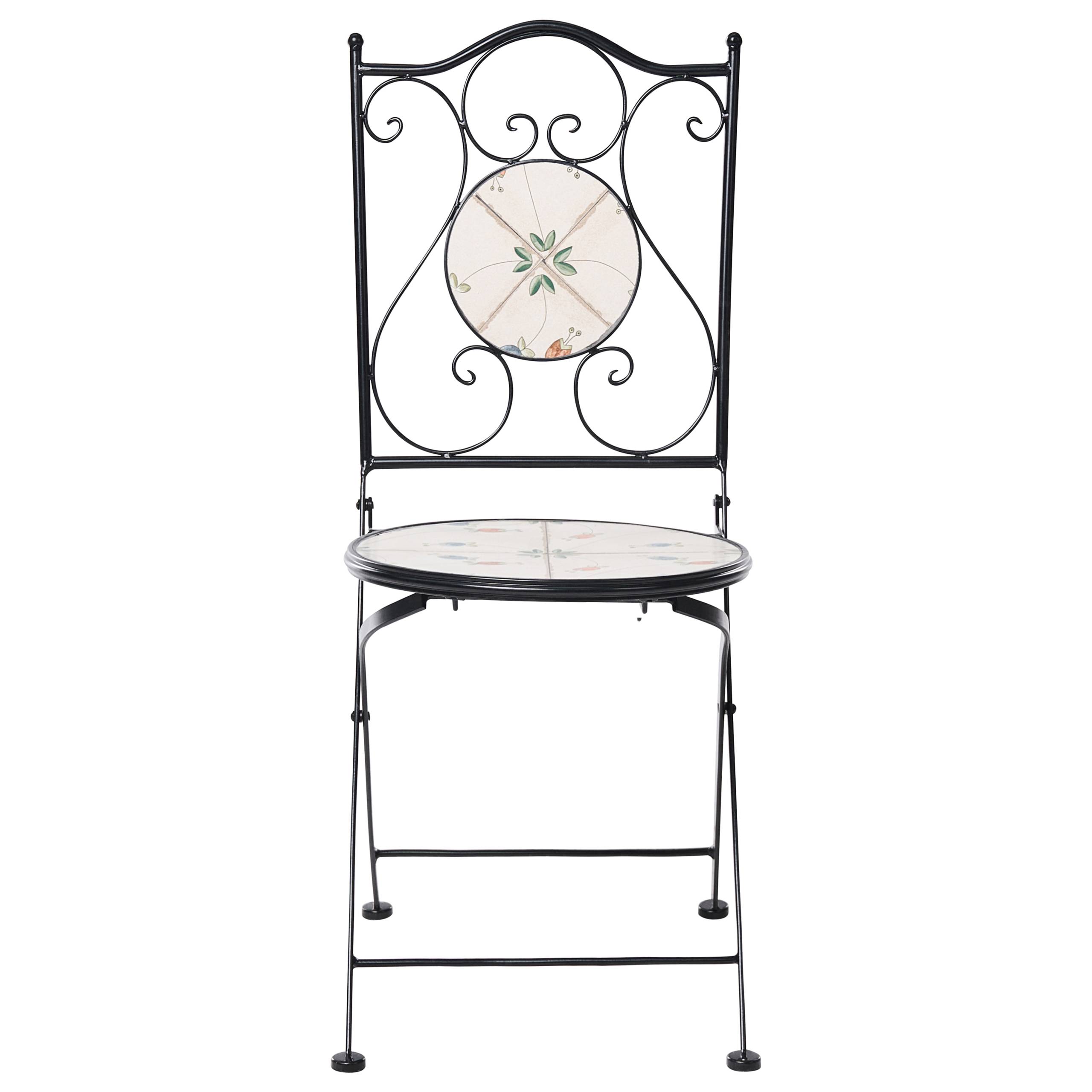 Beliani - Chaise de jardin Métal Blanc cassé CARONA - 40x45x90- Beliani - Image 6