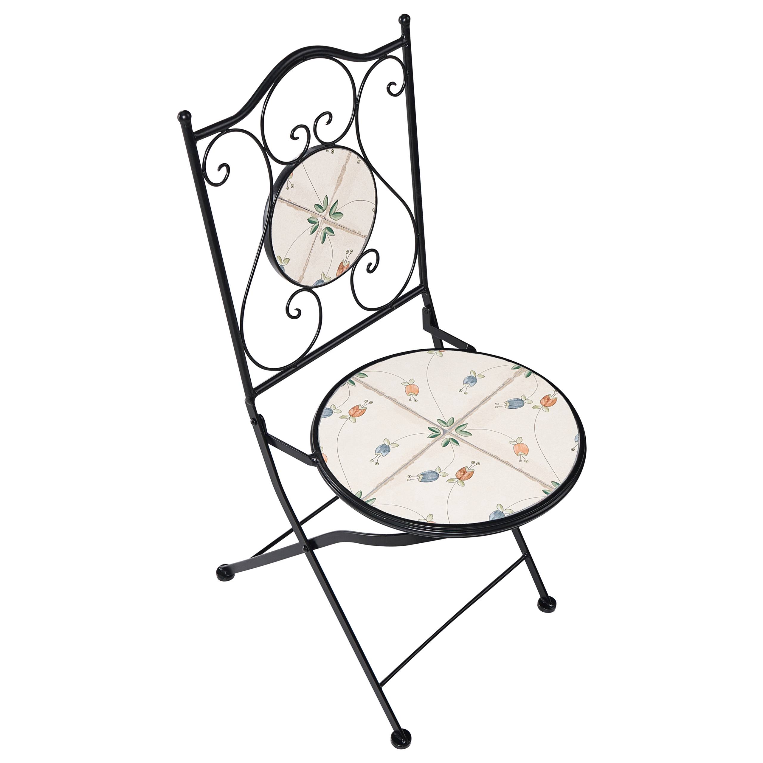 Beliani - Chaise de jardin Métal Blanc cassé CARONA - 40x45x90- Beliani - Image 7
