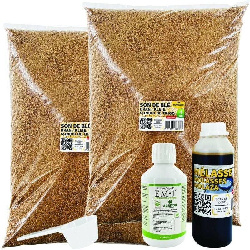 Ferme Du Moutta - Kit activateur Bokashi et compost à fabriquer soi-même avec EM-1, 8 kg - Image 1