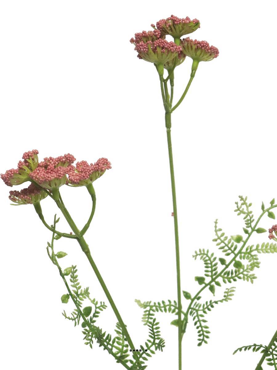 Artificielles - Achillée artificielle en tige, H 52 cm Rose - BEST - couleur: Rose - Imagen 4