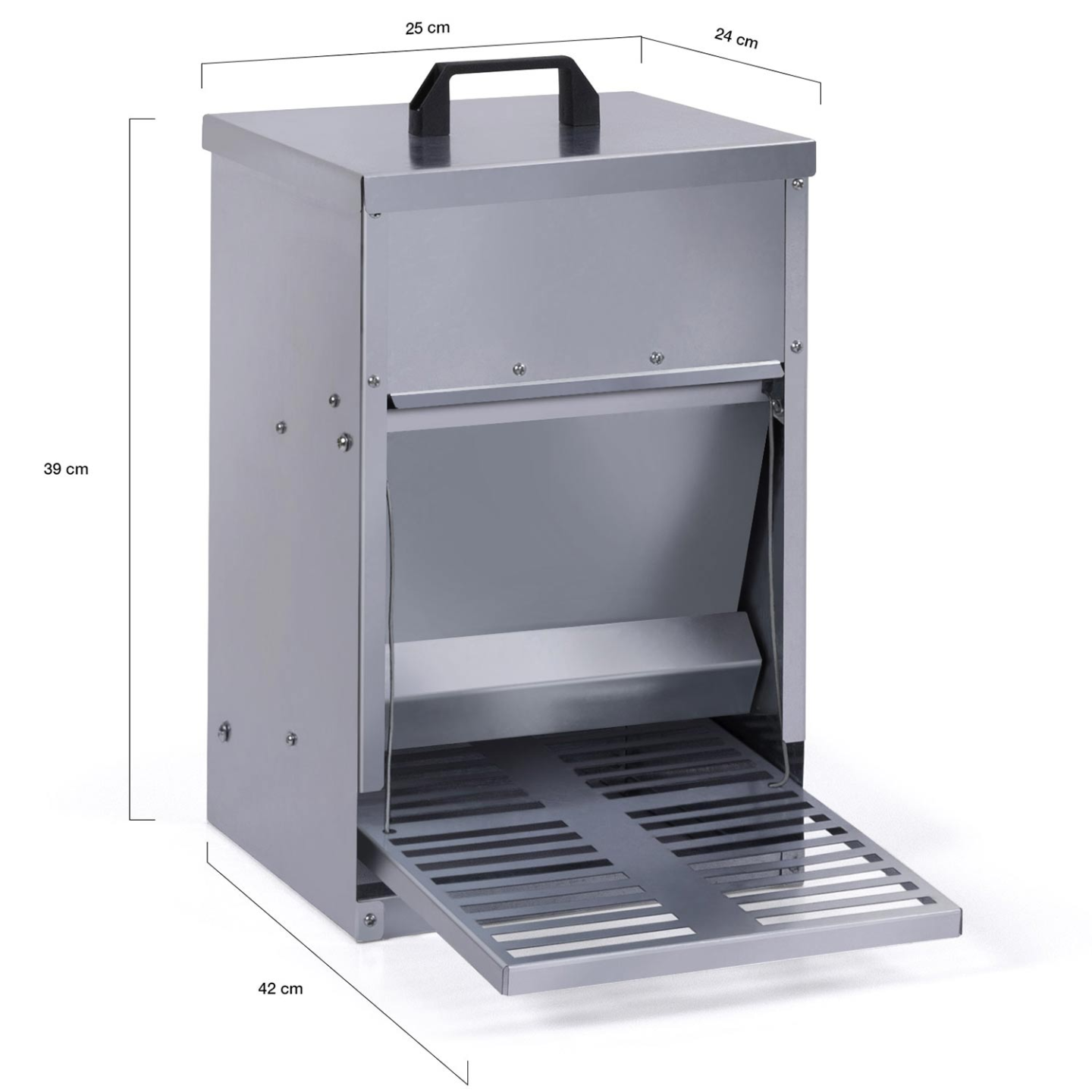 Mangeoire à pédale pour poules distributeur automatique 5 kg anti-nuisibles - Image 4