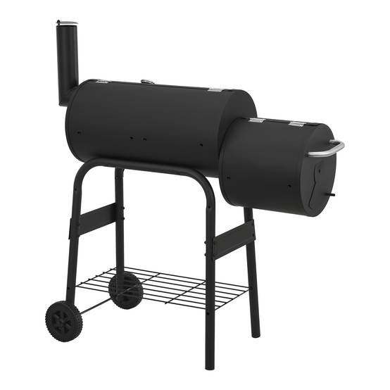 Casa.Pro - Barbecue fumoir Arielli 115 x 110 x 64 cm noir casa.pro - Imagen 8
