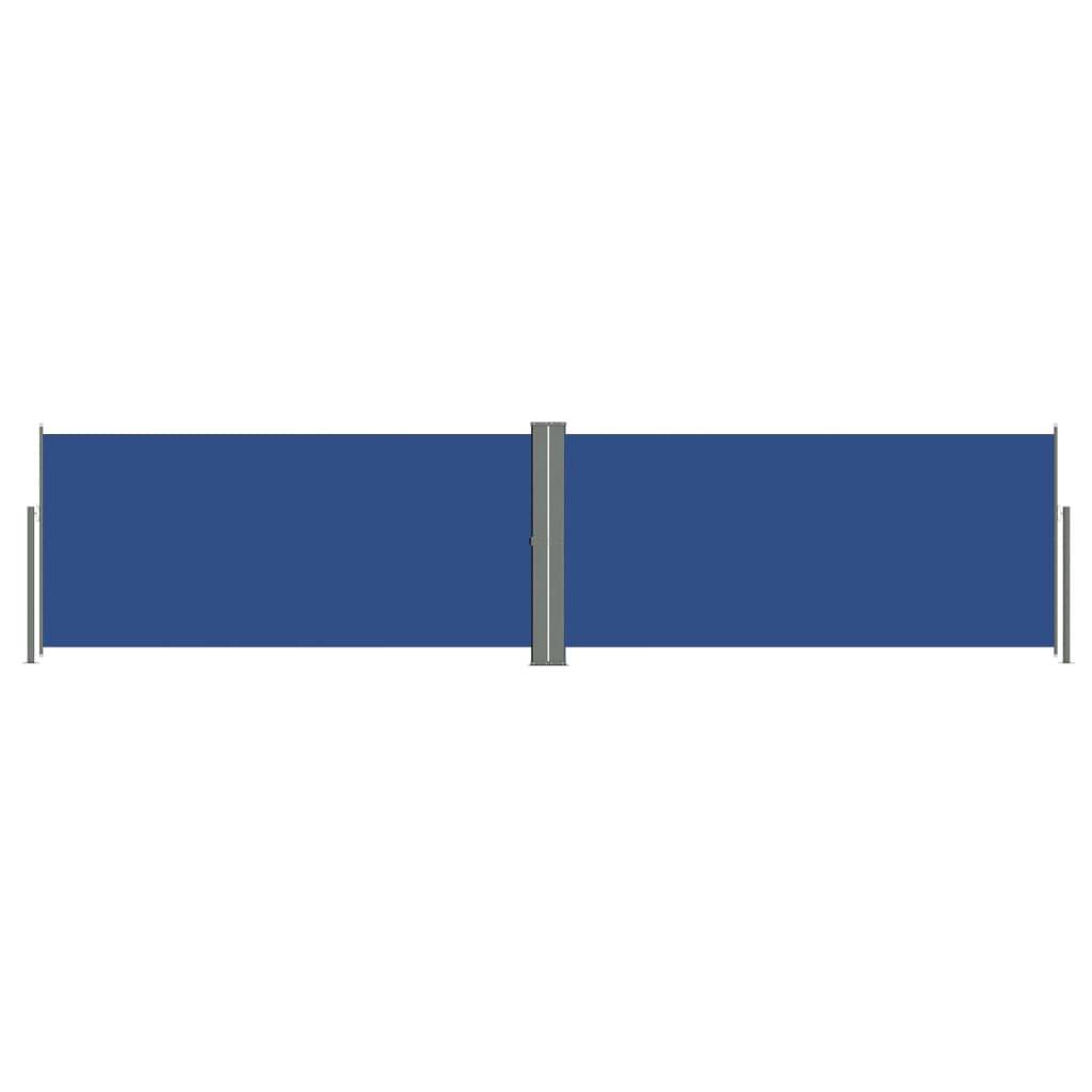 Helloshop26 - Auvent paravent store brise-vue latéral rétractable de patio jardin terrasse balcon protection visuelle écran 140 x 600 cm bleu - Imagen 1