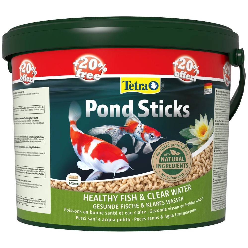 Tetra - Tetra - Pond Sticks Seau 10L + 2L Gratuit soit 1.44 kg TETRA pour poisson d'ornement de bassin de jardin