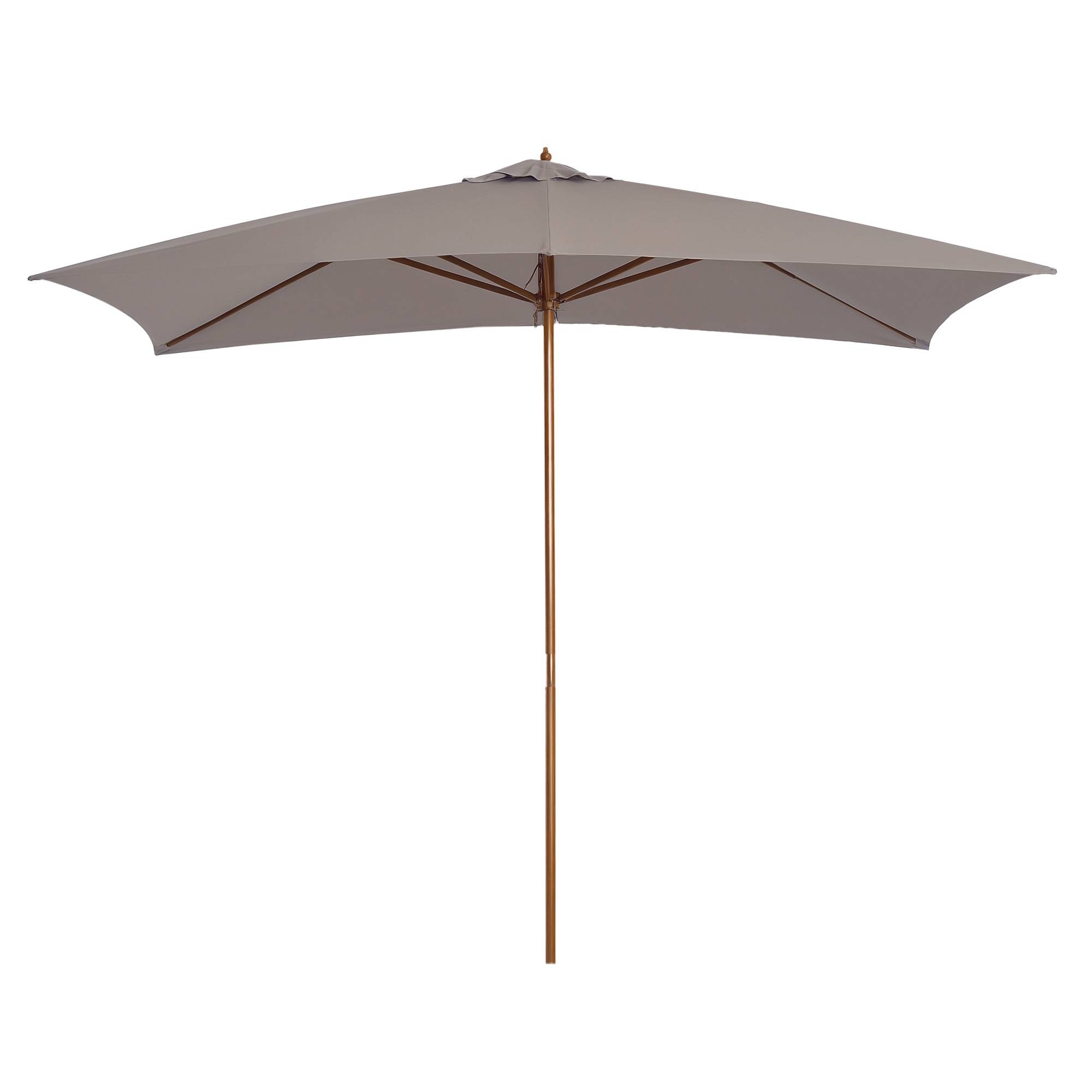 Parasol de jardin 2x3 m imperméable, en bois avec toile amovible en polyester, gris - Image 1