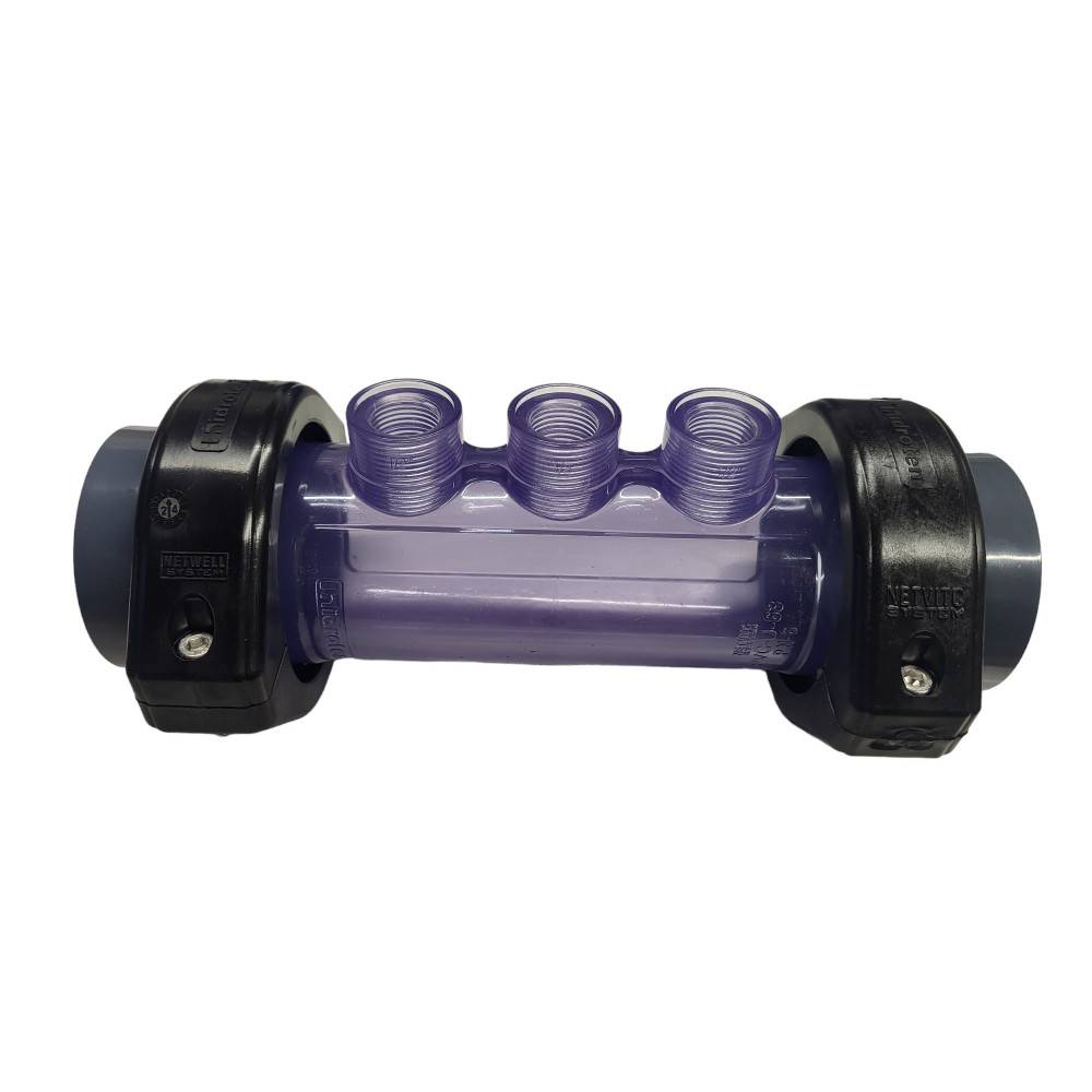 Collecteur piscine porte sonde transparent diametre 50 - Imagen 1