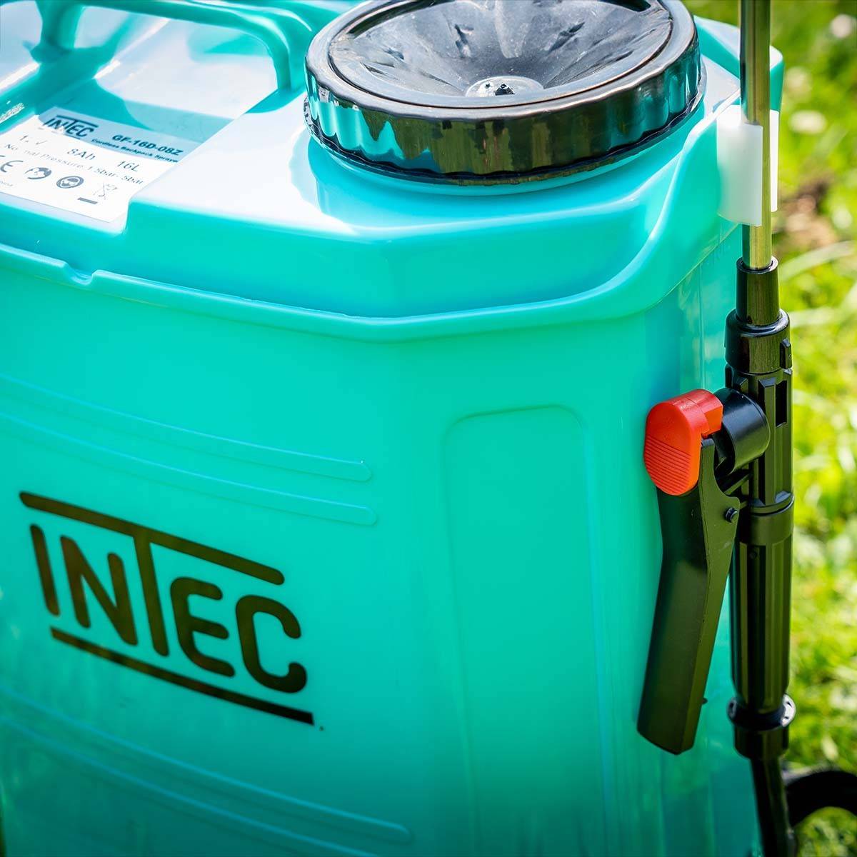 Intec - Pulvérisateur à batterie à dos 16L - Pression 5 Bar Lance extensible 3 Buses Pulvérisateur électrique INTEC - Imagen 7