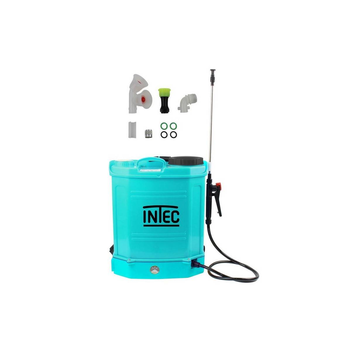 Intec - Pulvérisateur à batterie à dos 16L - Pression 5 Bar Lance extensible 3 Buses Pulvérisateur électrique INTEC - Imagen 1